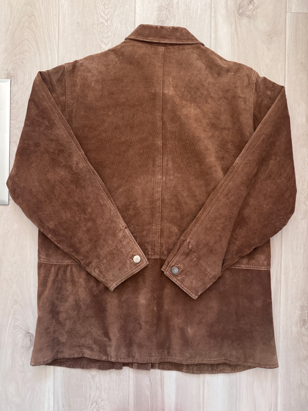 VTG L.L. Bean Genuine Suede Chore Coat Western Ranchwear Barn Jacket Size L/XL - Picture 6 of 8